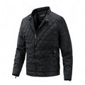 Men’s Quilted Jacket – Zip Front, Stand Collar