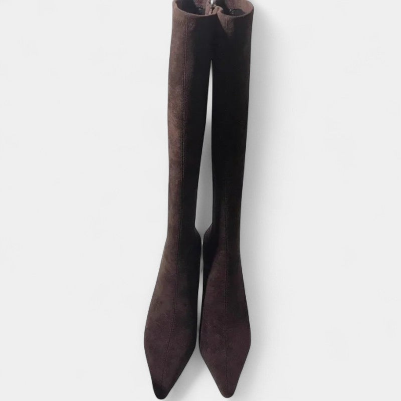 Women’s High Shaft Boots – Slim Heel, Pointed Toe