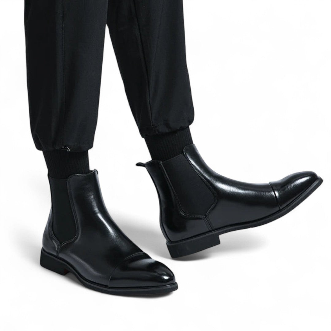 Men’s Chelsea Boots – Cap Toe, Slip-On Design, Ankle Length