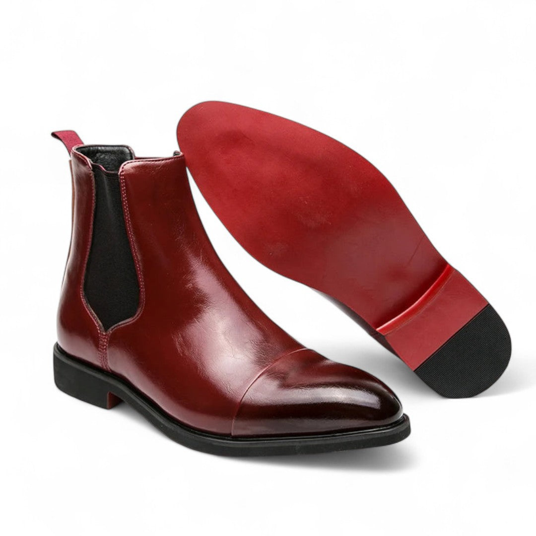 Men’s Chelsea Boots – Cap Toe, Slip-On Design, Ankle Length