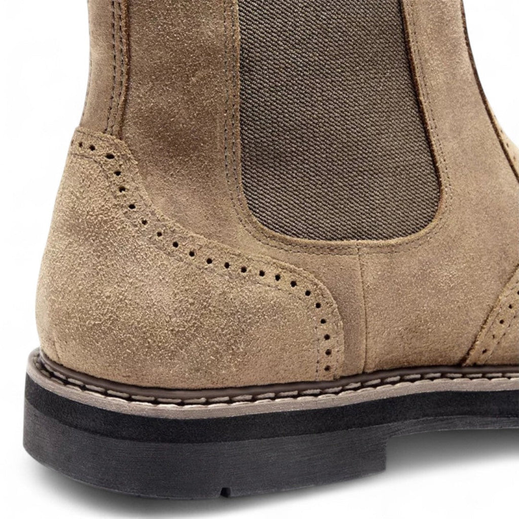 Men’s Chelsea Boots – Side Zip, Round Toe, Pull Tab Design