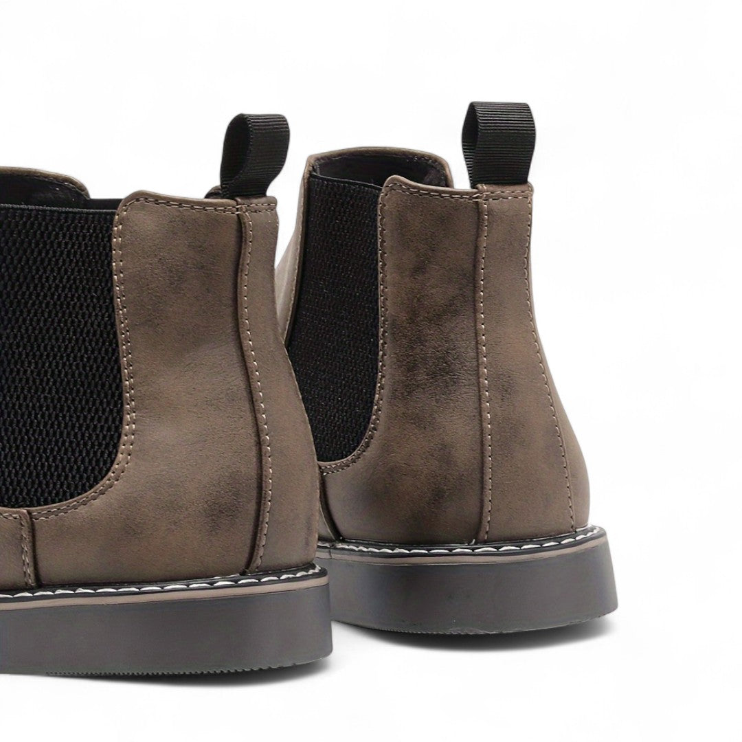 Men’s Chelsea Boots – Slip On Ankle Design, Round Toe, Rubber Sole