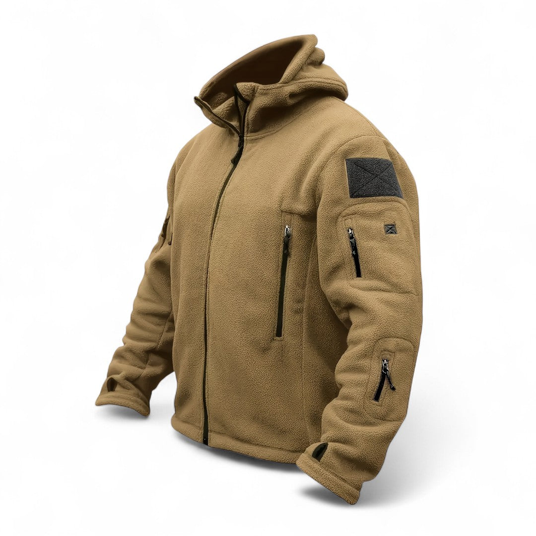 Men’s Zip Jacket – Hooded Design, Long Sleeves, Multiple Zipper Pockets