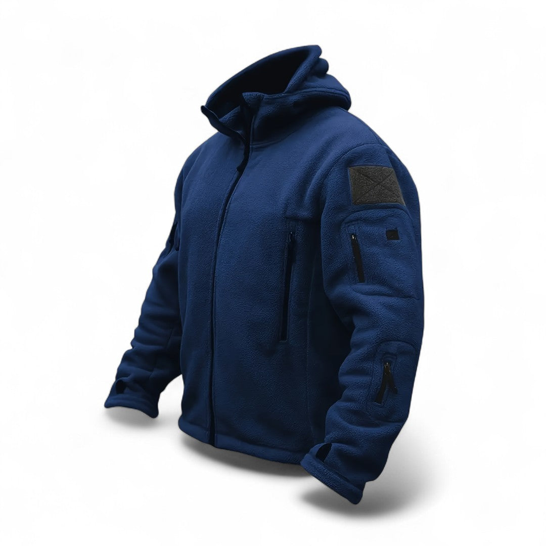 Men’s Zip Jacket – Hooded Design, Long Sleeves, Multiple Zipper Pockets
