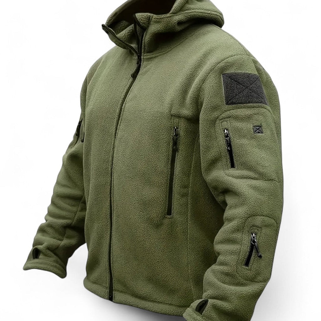 Men’s Zip Jacket – Hooded Design, Long Sleeves, Multiple Zipper Pockets