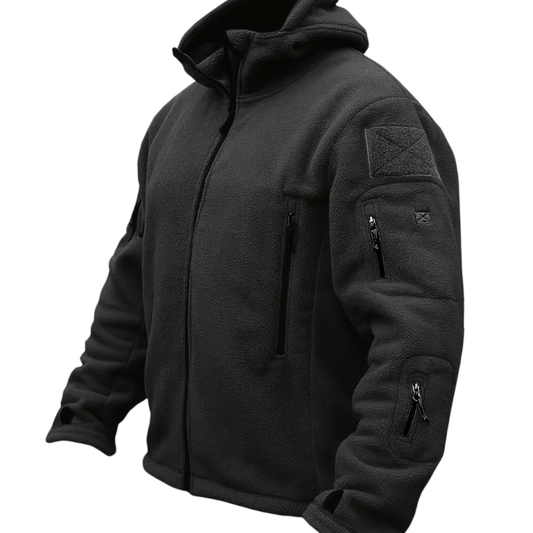 Men’s Zip Jacket – Hooded Design, Long Sleeves, Multiple Zipper Pockets