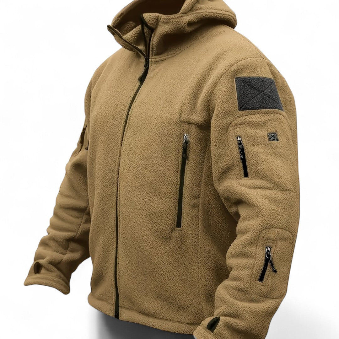 Men’s Zip Jacket – Hooded Design, Long Sleeves, Multiple Zipper Pockets