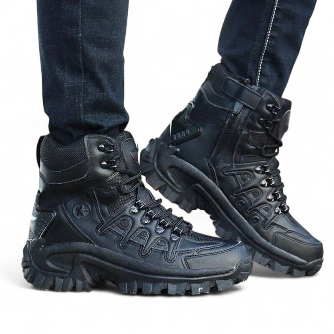 Men’s Hiking Boots – High Ankle Design, Lace Up Closure, Grip Sole