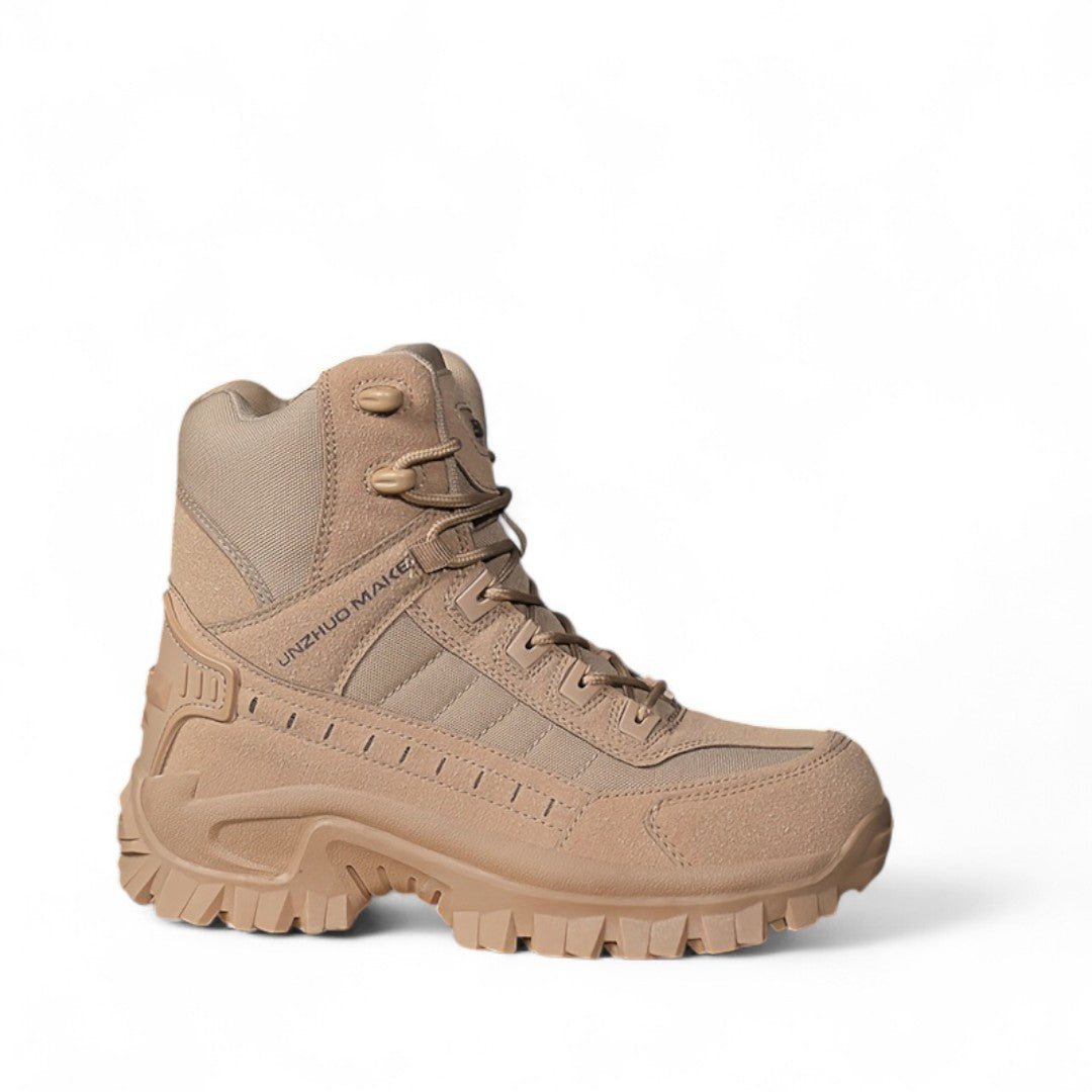 Men’s Hiking Boots – High Top Design, Lace Up, Side Zip