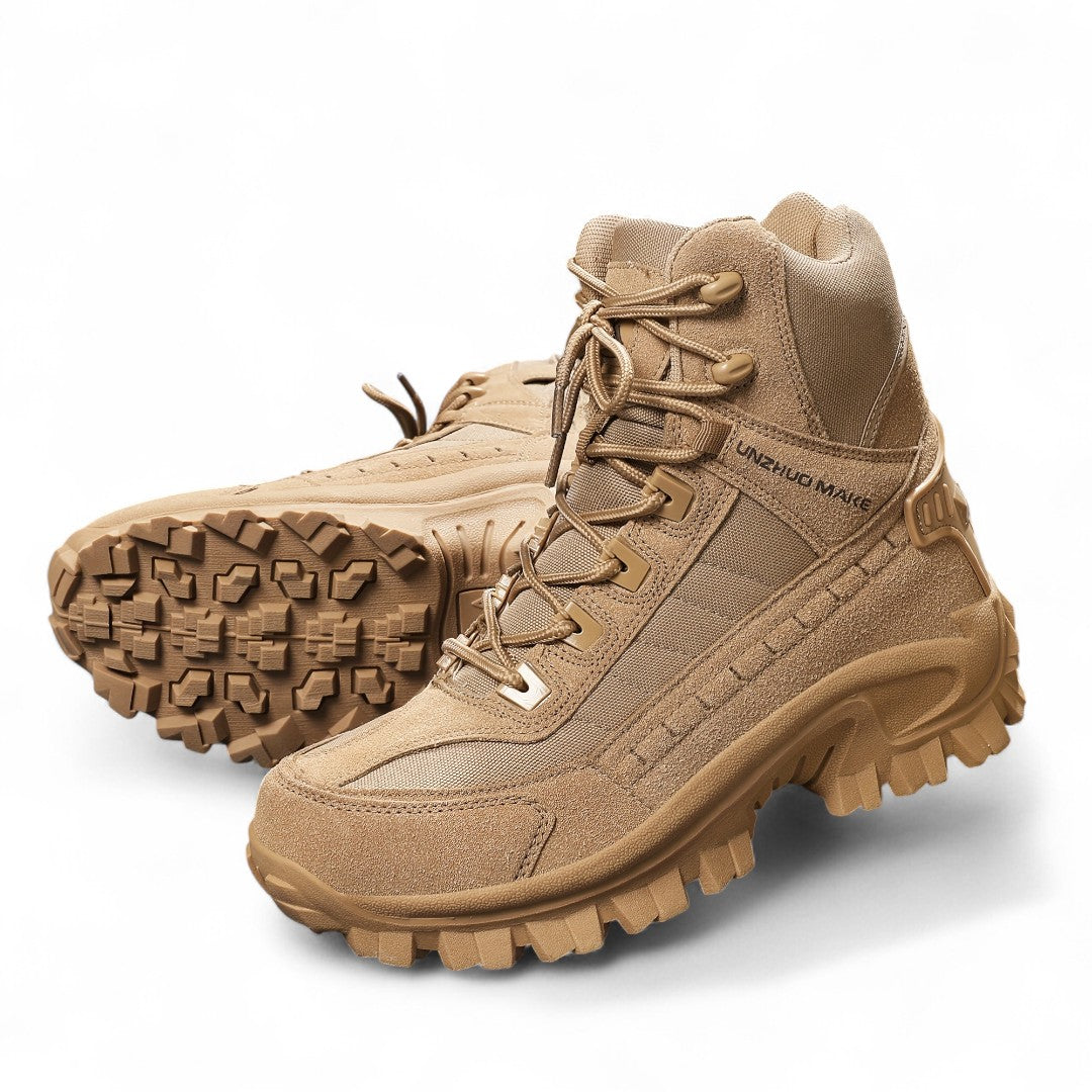 Men’s Hiking Boots – High Top Design, Lace Up, Side Zip