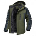 Men’s Hooded Outdoor Jacket – Zip Front, Lined Interior, Adjustable Cuffs