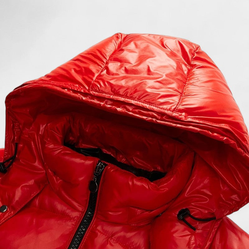 Men’s Hooded Padded Jacket – Gloss Finish