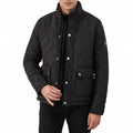 Men’s Quilted Jacket – Long Sleeves, Snap Button Closure