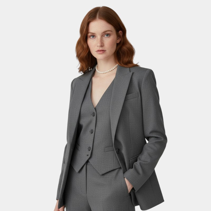 Women’s Blazer Suit Set – Jacket, Gilet and Trousers