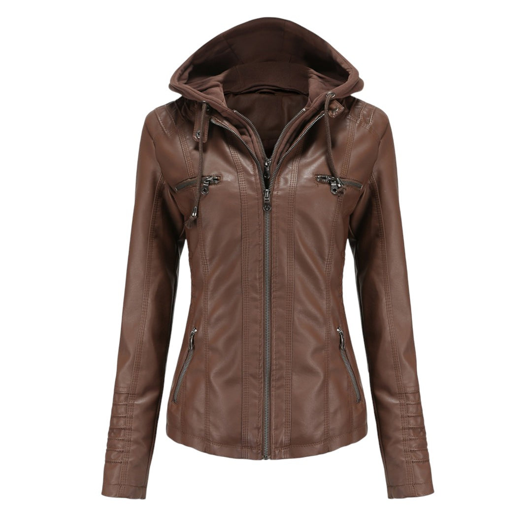 Women’s Jacket – Hooded Design, Slim Fit, Zip Pockets