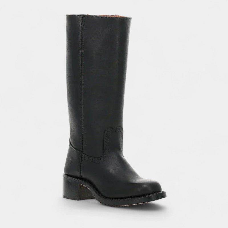 Women’s High Boots – Block Heel, Synthetic Upper