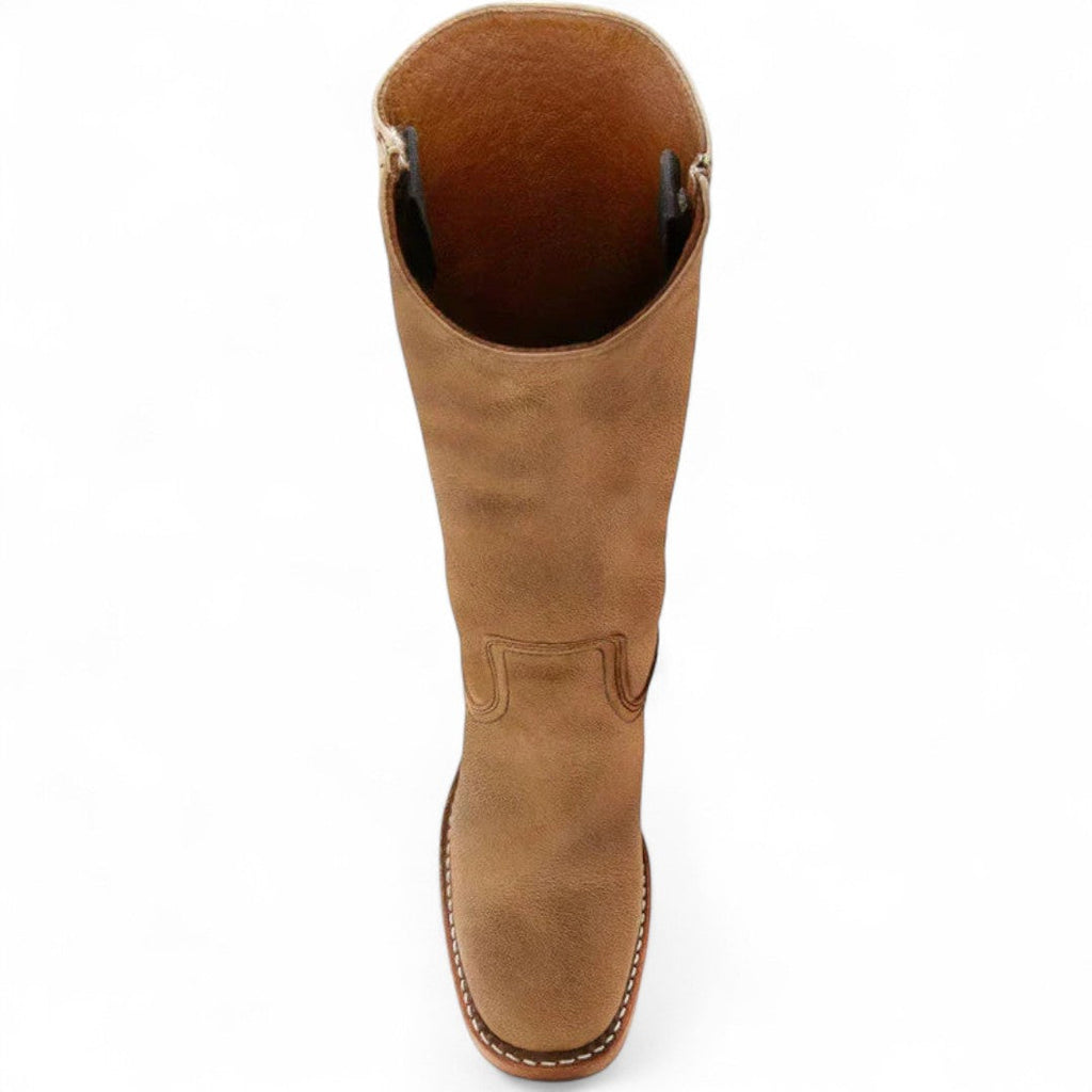 Women’s Knee High Boots – Round Toe, Block Heel, Pull On Design