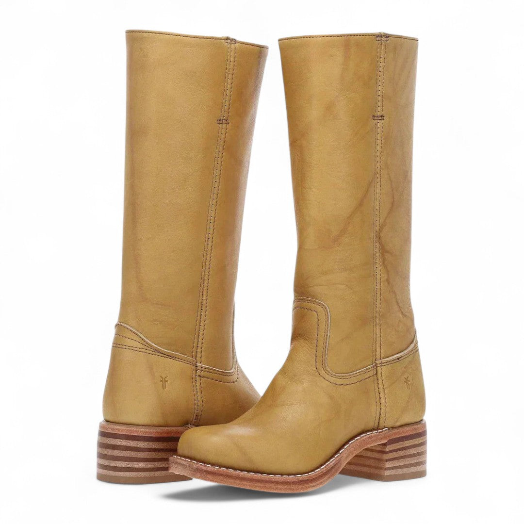 Women’s Knee High Boots – Round Toe, Block Heel, Pull On Design