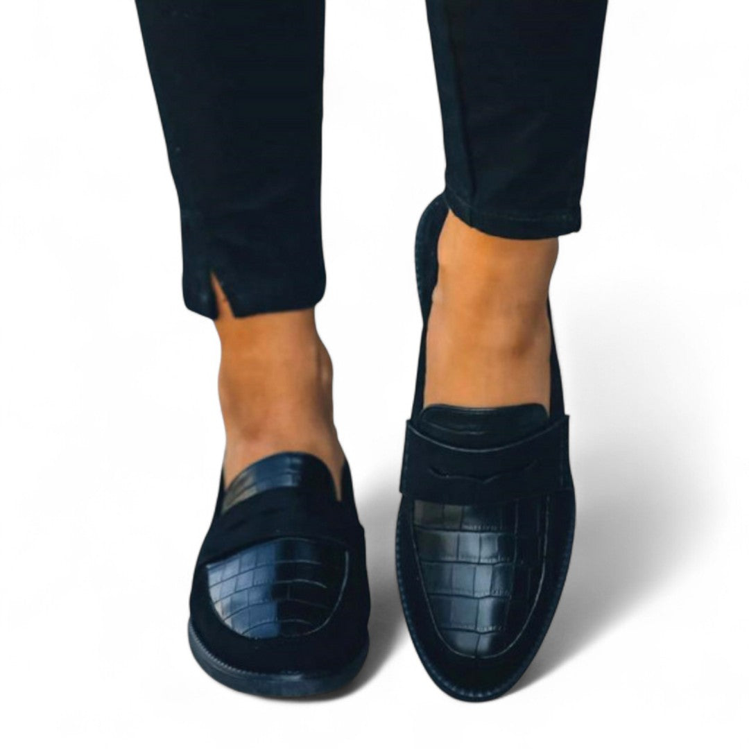 Women’s Loafers – Closed Toe, Slip On, Black