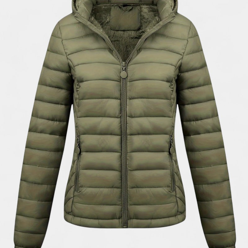 Women’s Padded Jacket – Hooded Design, Lining