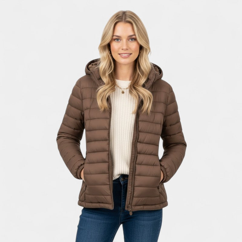 Women’s Padded Jacket – Hooded Design, Lining
