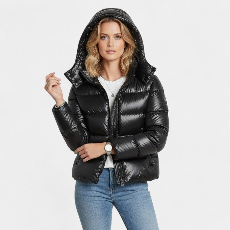 Women’s Padded Jacket – Hooded, Quilted Design