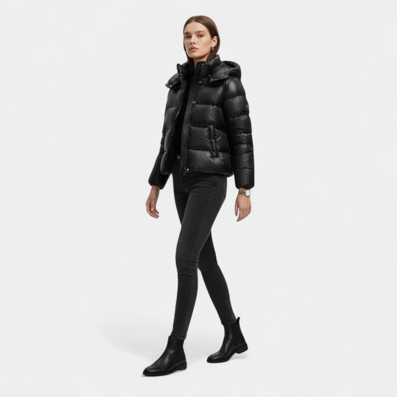 Women’s Padded Jacket – Hooded, Quilted Design