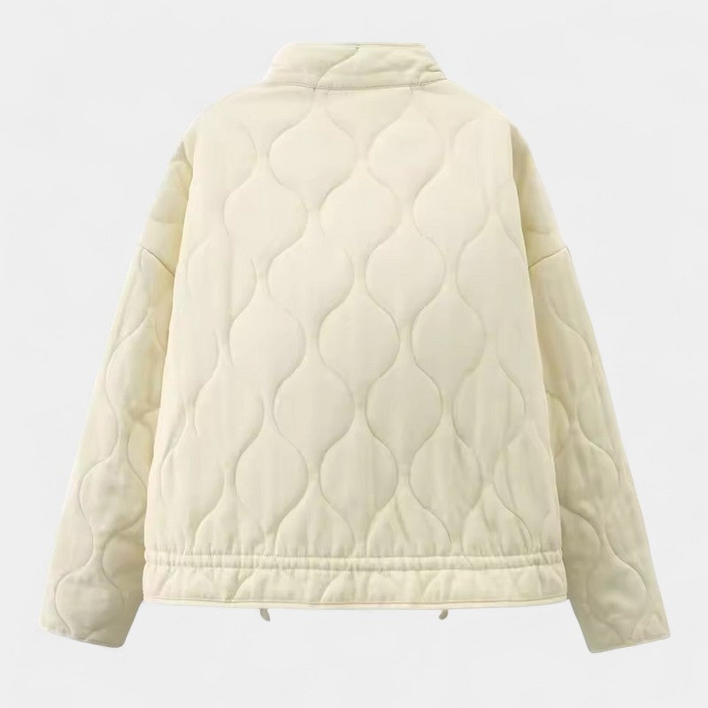 Women’s Padded Jacket – Quilted Design, High Collar