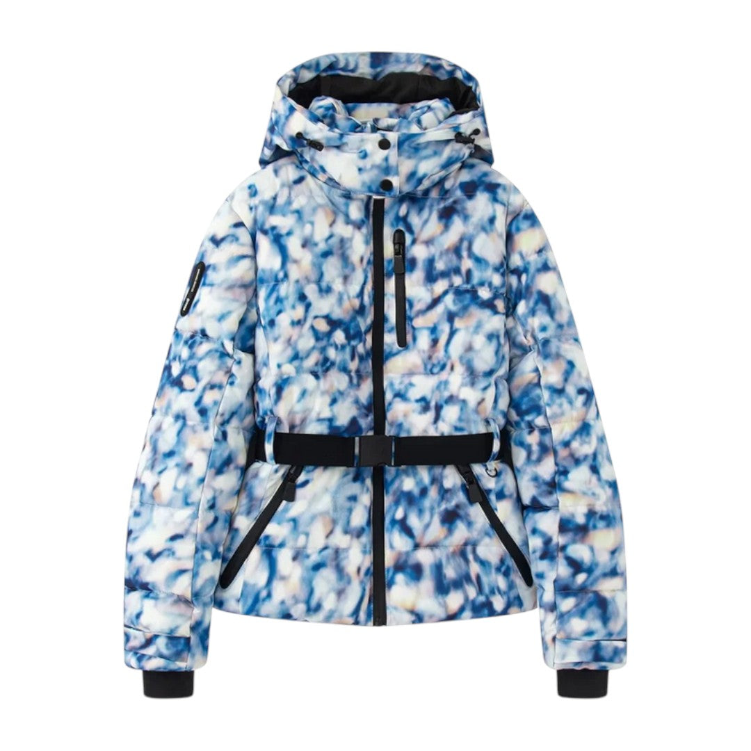 Women’s Puffer Jacket – Hooded Design, Waist Belt