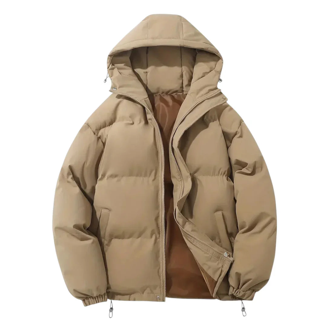 Women’s Puffer Jacket – Hooded Design, Zip Front, Insulated Outerwear