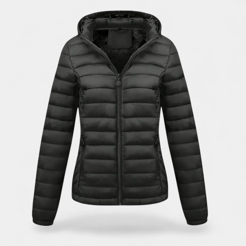Women’s Quilted Jacket – Hooded, Padded Design
