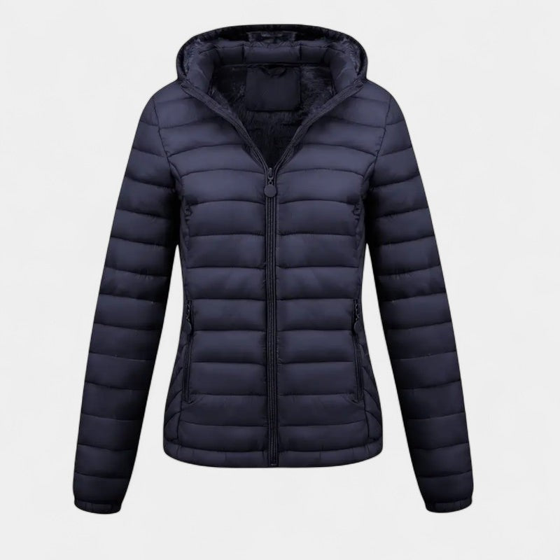 Women’s Quilted Jacket – Hooded, Padded Design