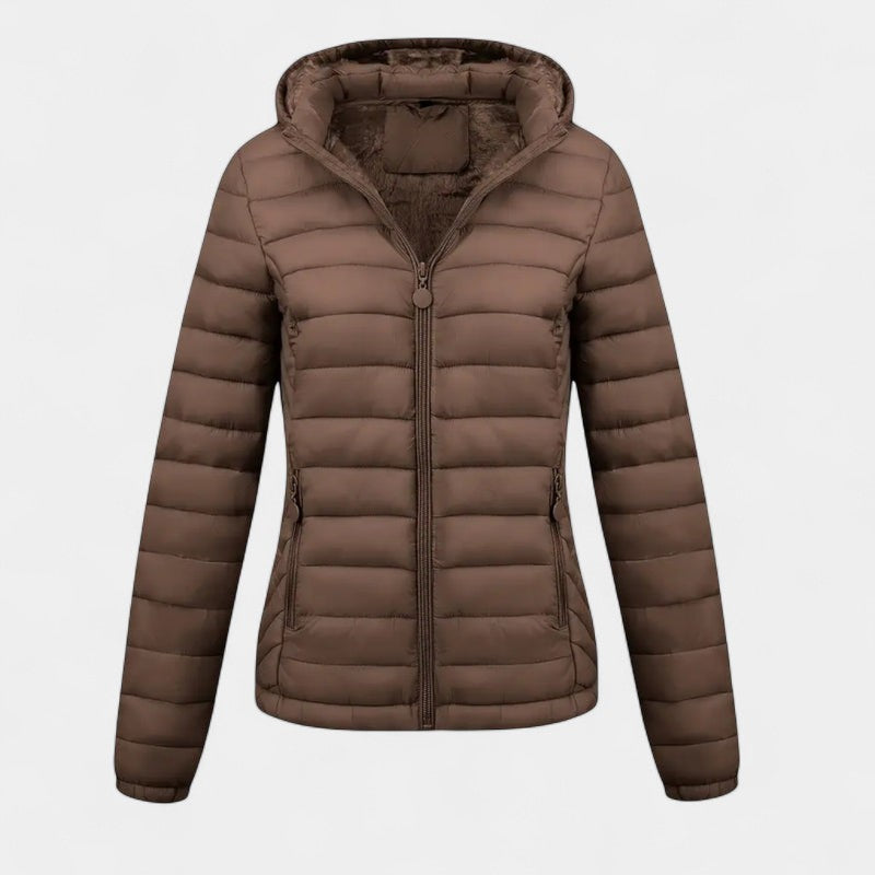 Women’s Quilted Jacket – Hooded, Padded Design