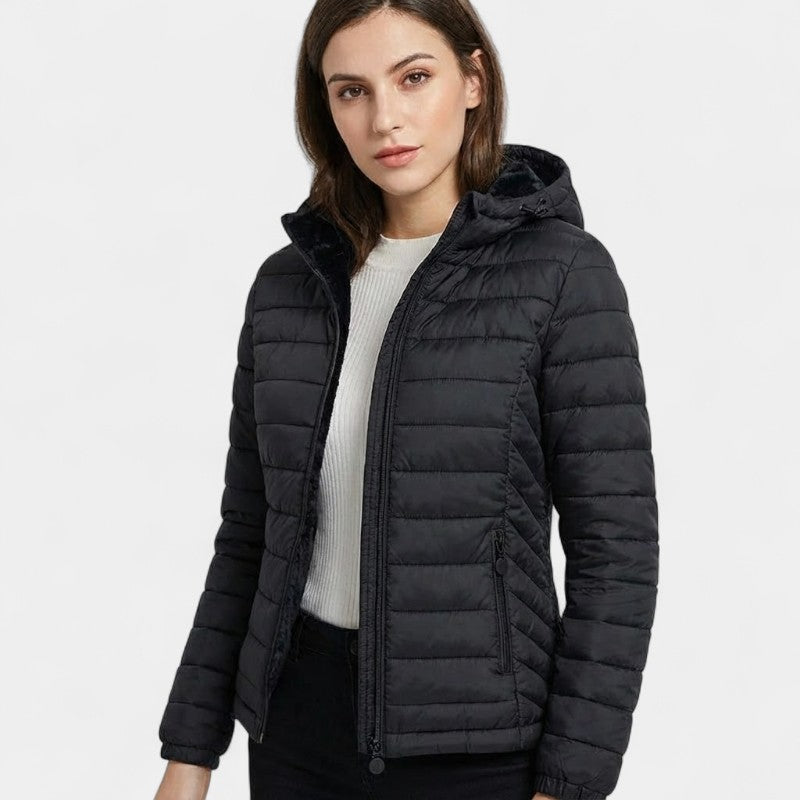 Women’s Quilted Jacket – Hooded, Padded Design