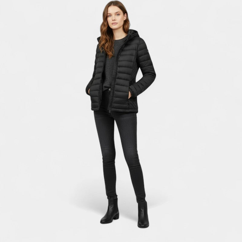 Women’s Quilted Jacket – Hooded, Padded Design