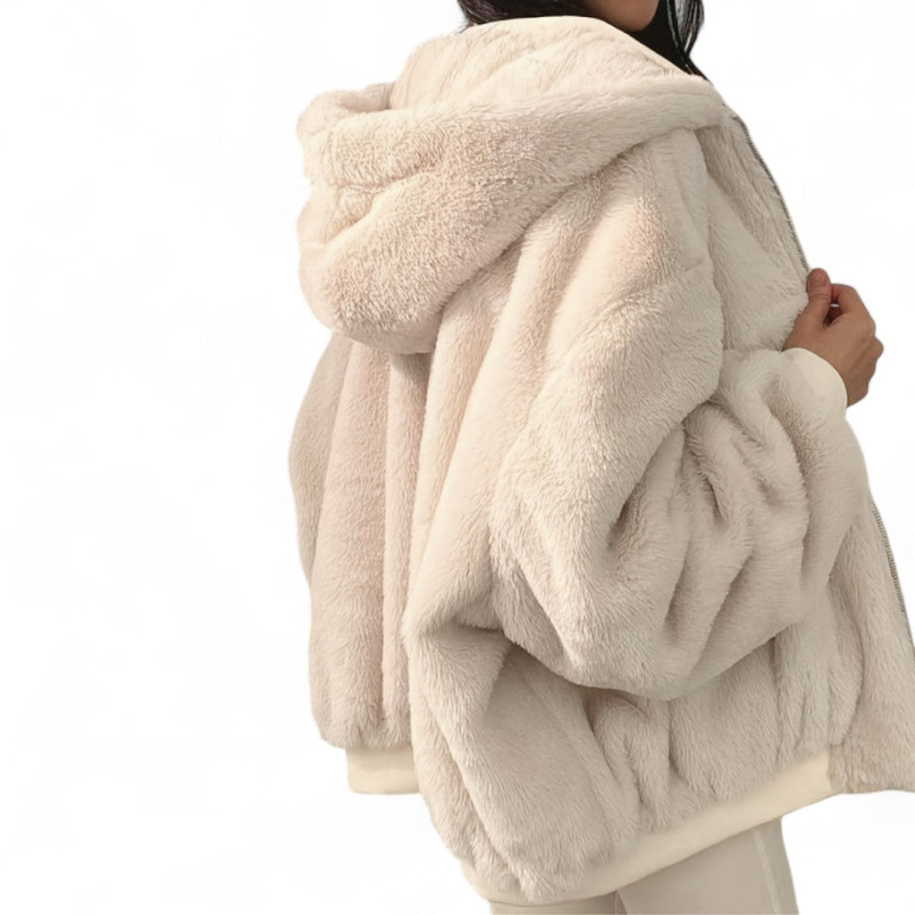 Women’s Reversible Jacket – Zip Front, Long Sleeves, Side Pockets, Oversized Fit