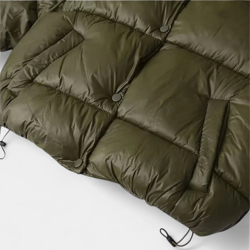 Women’s Short Puffer Jacket – Gloss Finish, Hooded