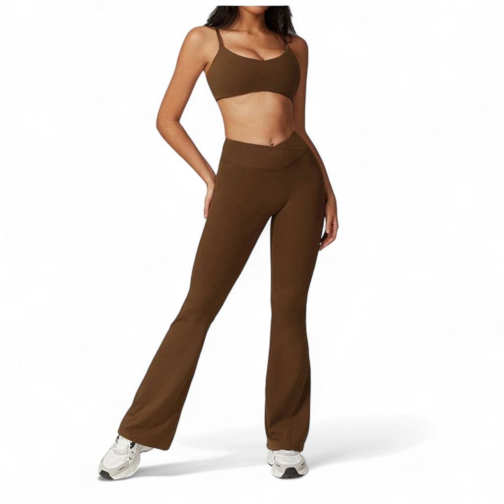 Women’s Yoga Trousers – High Waist, Flared Leg