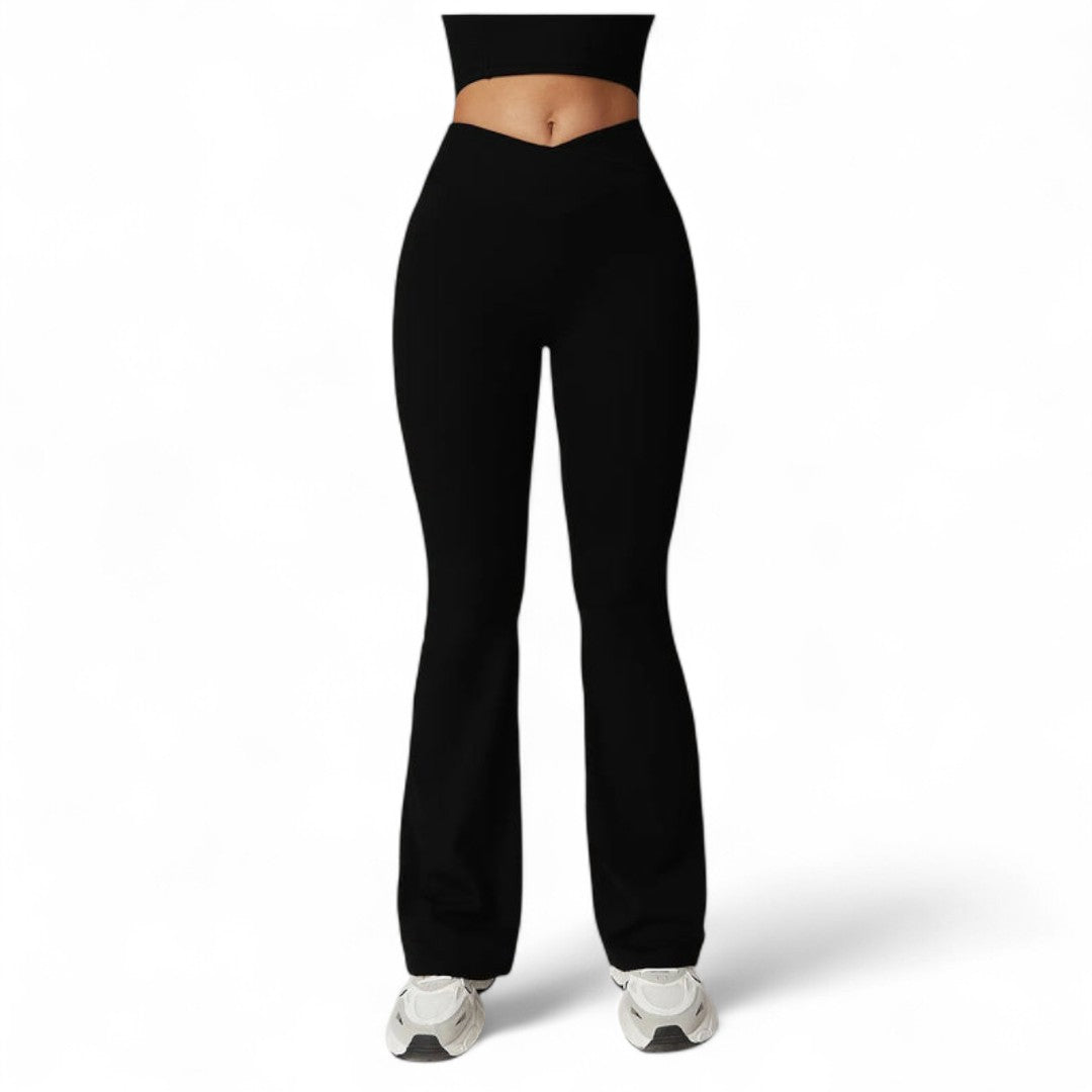 Women’s Yoga Trousers – High Waist, Flared Leg